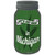 Get High Michigan Green Novelty Mason Jar Sticker Decal