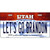 Lets Go Brandon UT Novelty Metal License Plate