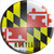 Maryland State Flag Novelty Circle Coaster Set of 4