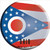 Ohio State Flag Novelty Circle Coaster Set of 4