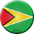 Guyana Country Novelty Circle Coaster Set of 4