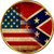 American Confederate Flag Novelty Circle Coaster Set of 4