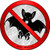 No Bats Novelty Circle Coaster Set of 4