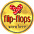 Flip Flops Worn Here Novelty Circle Coaster Set of 4