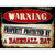 Baseball Bat Metal Novelty Parking Sign