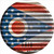 Ohio Flag Corrugated Effect Novelty Circle Coaster Set of 4