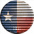 Texas Flag Corrugated Effect Novelty Circle Coaster Set of 4