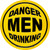Danger Men Drinking Novelty Circle Coaster Set of 4