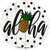 Aloha Pineapple Novelty Circle Coaster Set of 4