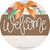 Welcome Bow Wreath Novelty Circle Coaster Set of 4