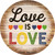 Love Is Love Rainbow Novelty Circle Coaster Set of 4