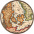 Denmark Map Novelty Circle Coaster Set of 4