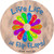 Live Life In Flip Flops Novelty Circle Coaster Set of 4