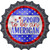 Proud To Be An American Vibrant Novelty Metal Bottle Cap Sign