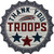 Thank You Troops Stars Novelty Metal Bottle Cap Sign