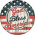 God Bless America Script Novelty Metal Circle Sign