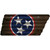 Blue Tri Star Dark Wood Novelty Corrugated Effect Metal Tennessee License Plate Tag