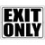 Exit Only White Novelty Metal Parking Sign