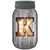 K Bulb Lettering Novelty Mason Jar Sticker Decal