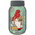 Gnome With Broom and Duster Novelty Mason Jar Sticker Decal