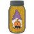 Gnome With Pumpkin Novelty Mason Jar Sticker Decal