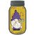 Gnome With Recorder Novelty Mason Jar Sticker Decal