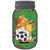 Gnome Playing Soccer Novelty Mason Jar Sticker Decal