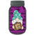 Gnome With Suitcase Purple Novelty Mason Jar Sticker Decal