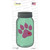 Paw Print Mint Novelty Mason Jar Sticker Decal