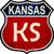 Kansas Metal Novelty Highway Shield Sign