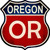 Oregon Metal Novelty Highway Shield Sign