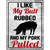 Butt Rubbed Pork Pulled Novelty Metal Parking Sign