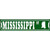 Mississippi St Silhouette Novelty Metal Street Sign