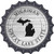 Michigan Great Lake State Novelty Metal Bottle Cap Sign BC-1812