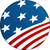Cartoon American Flag Novelty Metal Circle Sign C-1849