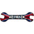 Redneck With Confederate Flag Novelty Metal Wrench Sign