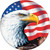Eagle|American Flag Novelty Circle Coaster Set of 4 CC-1868