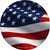 Waving American Flag Novelty Circle Coaster Set of 4 CC-1873