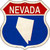 Nevada Silhouette Novelty Metal Highway Shield Sign