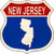 New Jersey Silhouette Novelty Metal Highway Shield Sign