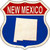 New Mexico Silhouette Novelty Metal Highway Shield Sign