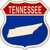 Tennessee Silhouette Novelty Metal Highway Shield Sign