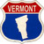 Vermont Silhouette Novelty Metal Highway Shield Sign