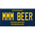 Mmm Beer Michigan Blue Novelty Rectangular Sticker Decal