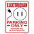 Electrician Parking Electrocuted Novelty Rectangular Sticker Decal
