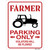 Farmer Parking Plowed Novelty Rectangular Sticker Decal