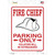 Fire Chief Parking Extinguished Novelty Rectangular Sticker Decal