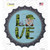 Camo Love Fishing Gnome Novelty Bottle Cap Sticker Decal