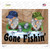 Gone Fishing Two Camo Gnomes Novelty Rectangle Sticker Decal