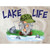 Lake Life Camo Gnome Novelty Rectangle Sticker Decal
